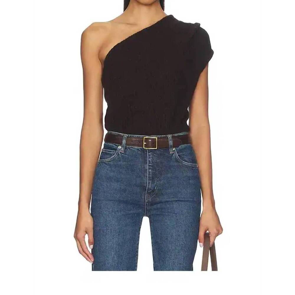 NEW A.L.C. sue brushed alpaca sweater top in dark umber